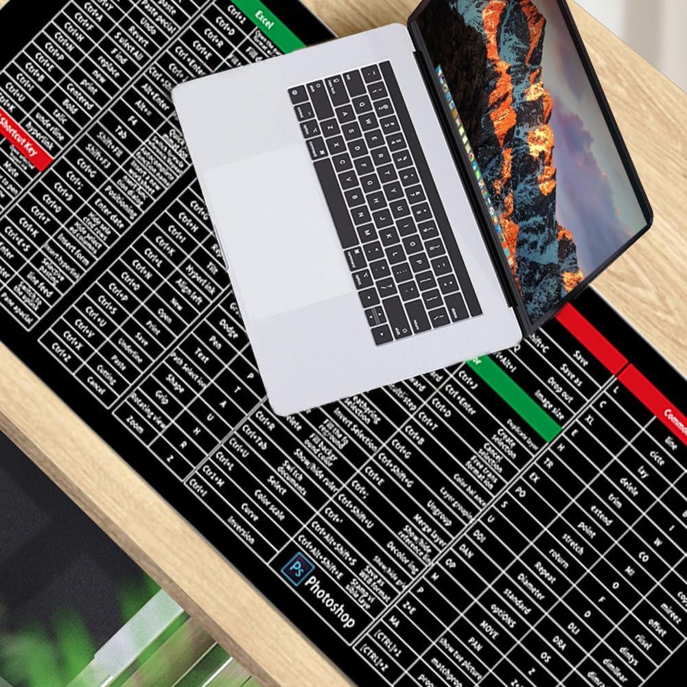 Extended Non-Slip Office Table Mat for Work Study Gaming