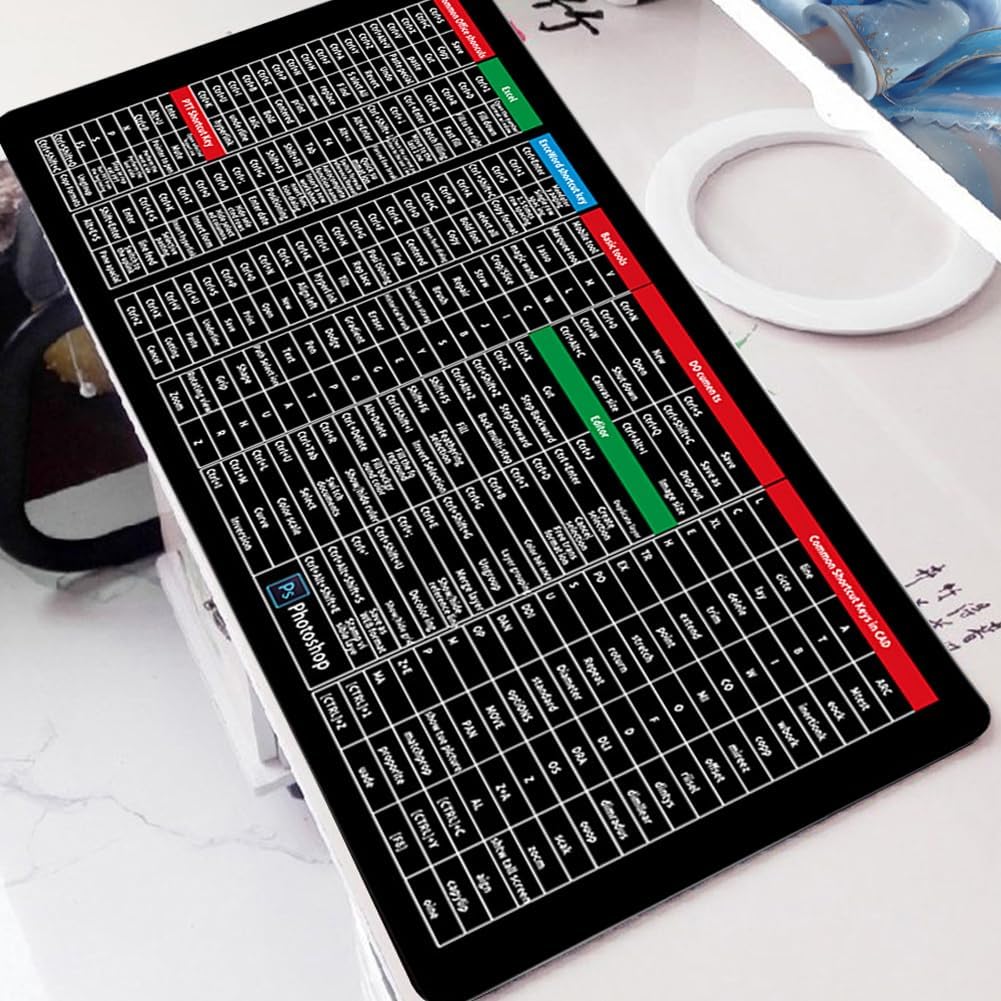 Extended Non-Slip Office Table Mat for Work Study Gaming